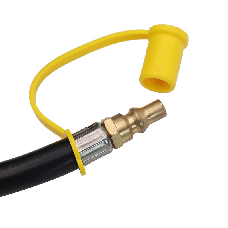 METER STAR 12 Ft Quick Connect Liquid Propane Hose for RV to Hook Up Portable Camping BBQ Grill,Quick-Change Connection Convert to 3/8â€œ Female Flare Hose for 1lb Tank Regulator - Image 4